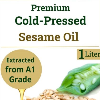Orgonik Cold Pressed Virgin White Sesame Oil Bottle, 1L