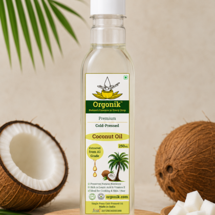 Orgonik Cold Pressed Coconut Oil Bottle