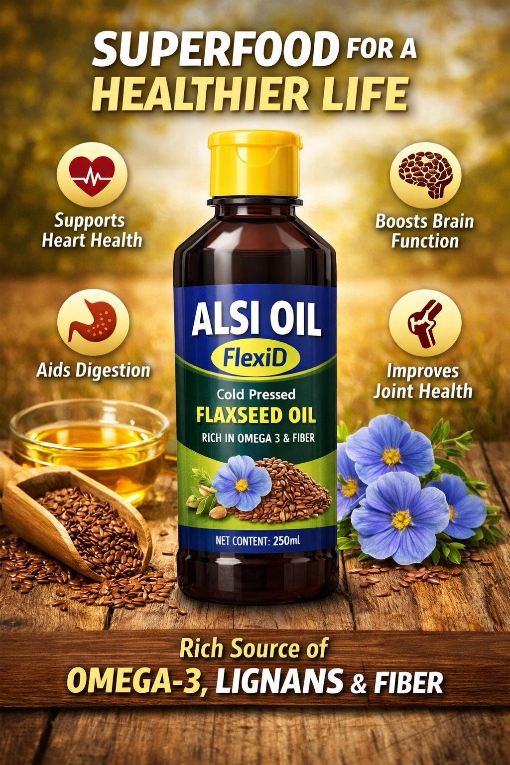 Flaxseed Oil – Benefits, Uses & How to Use