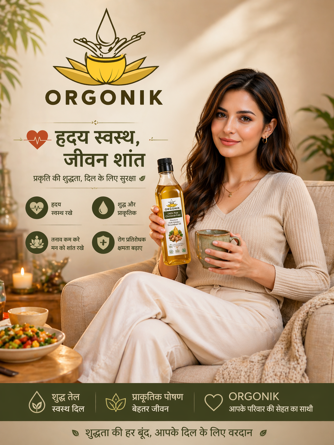 ऑर्गोनिक तेल से दिल का रखें ख्याल – स्वस्थ जीवन की ओर एक कद