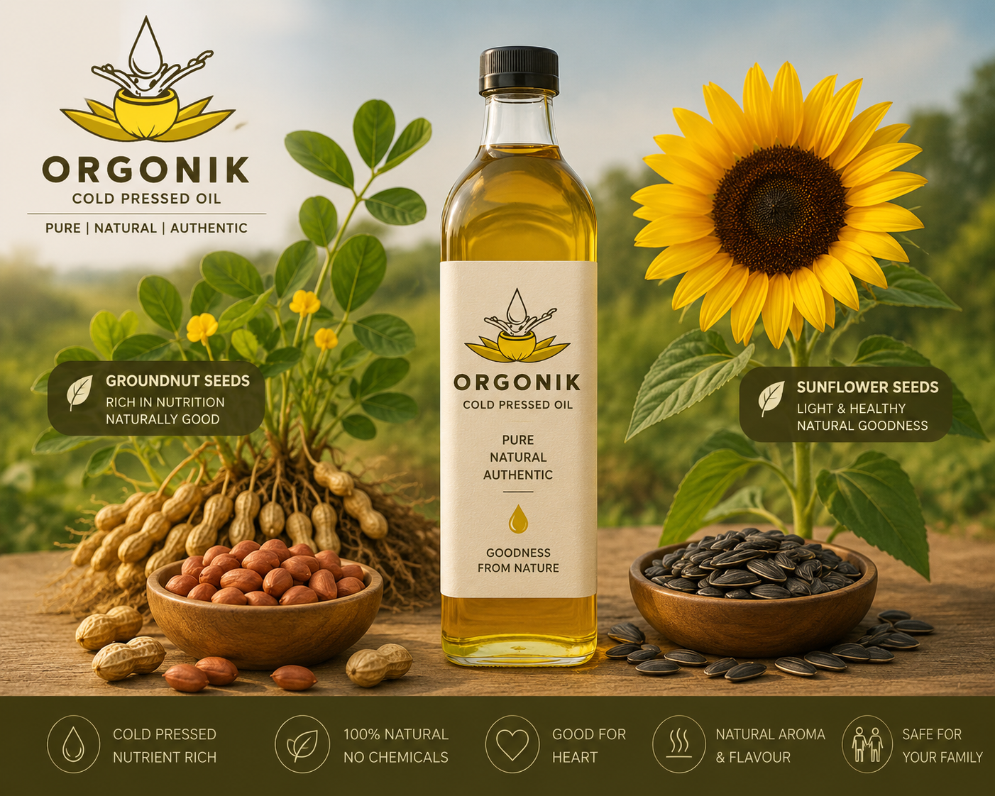 Groundnut Oil vs Sunflower Oil: Which Oil is Better for Your Family?