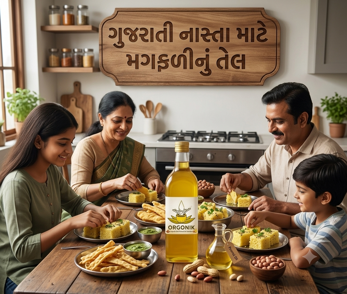 ગુજરાતી નાસ્તા માટે મગફળીનું તેલ – સ્વાદ અને પરંપરાની સાચી પસંદગી