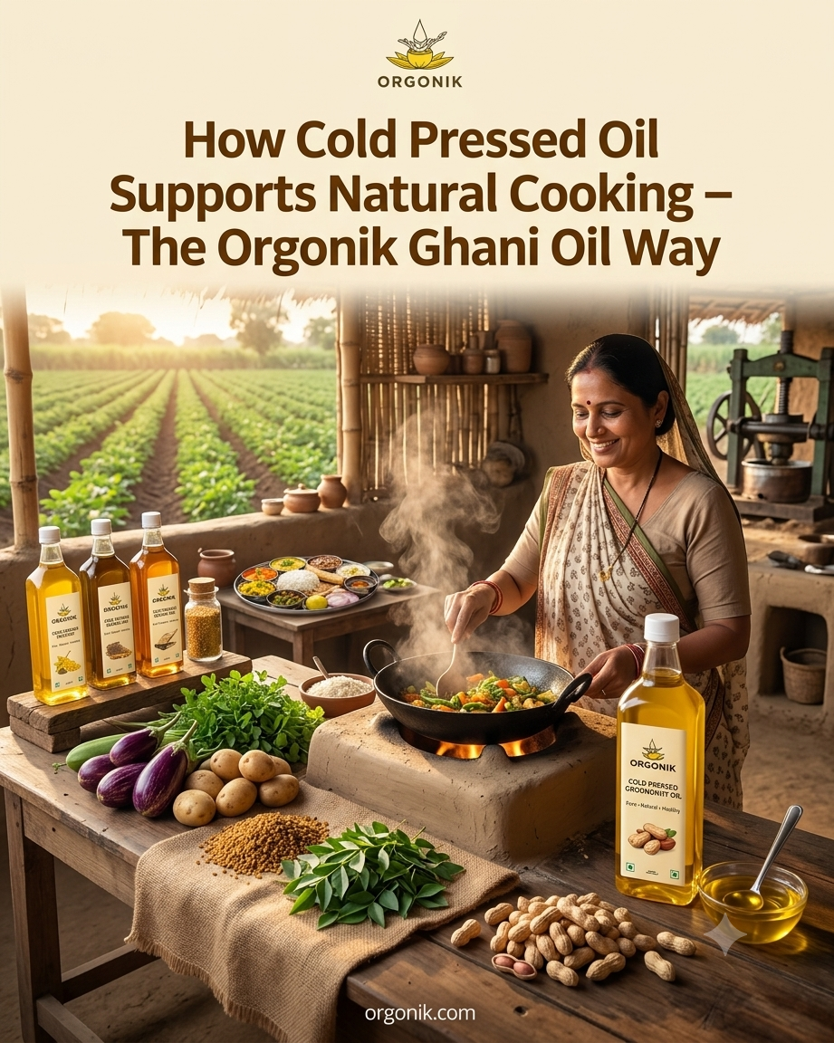 How Cold Pressed Oil Supports Natural Cooking – The Orgonik Ghani Oil Way